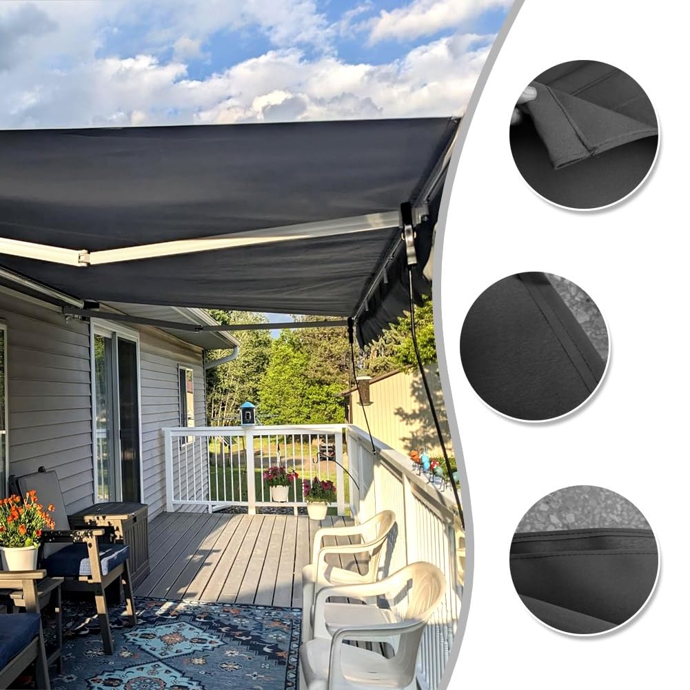 Markisenbespannung Canvas Wasserabweisend Markisenstoff 3.5x2m 2x2.5m 4x3.0m Ersatz Markisentuch Polyester Canvas (ohne Rahmen)(3x2.0m)
