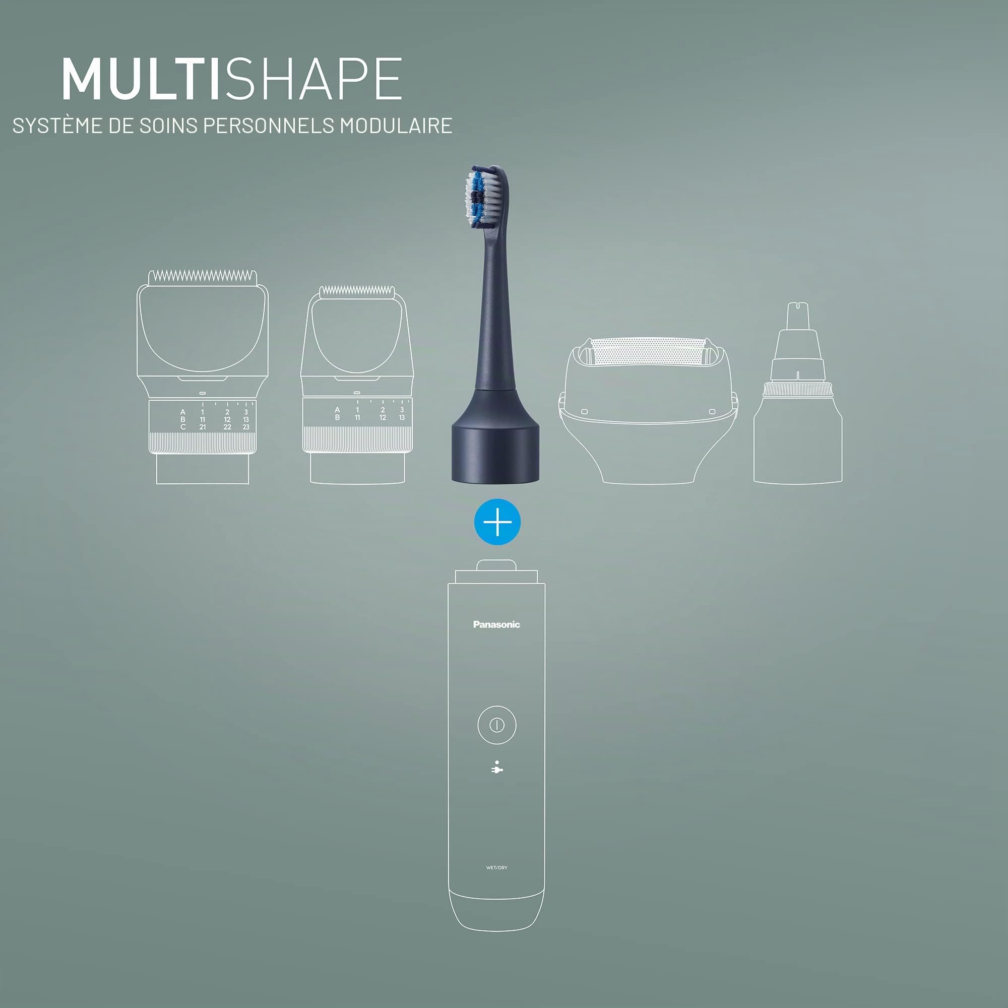 Panasonic MULTISHAPE - système modulaire de soins corps, cheveux et visage - ER-CKL1 : Kit unité principale étanche & MULTISHAPE – système modulaire de soins corps, cheveux et visage