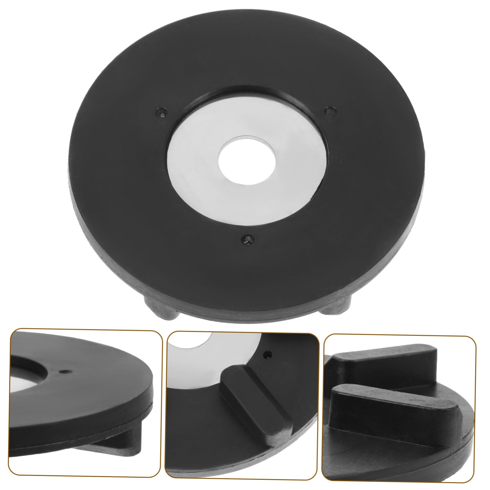 BEBEMOKO Hair Removal Cutter Disc Screws Plate Shedding Mini Small Square Slotting Groove Milling Wheel Angle Grinder Sanding Polishing Pig Hair Removal Disc Drain Woodworking Black Plastic