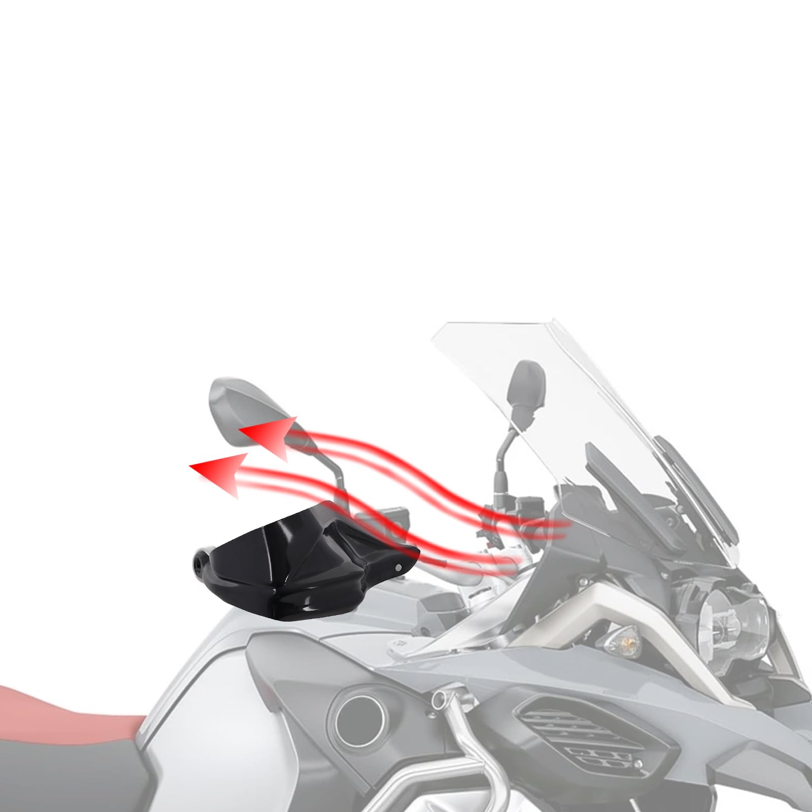 Parabrezza per Mani Moto Protezione Antivento Plastica F800GS R1200GS R1250GS S1000XR G310GS G310R Adventure Nero