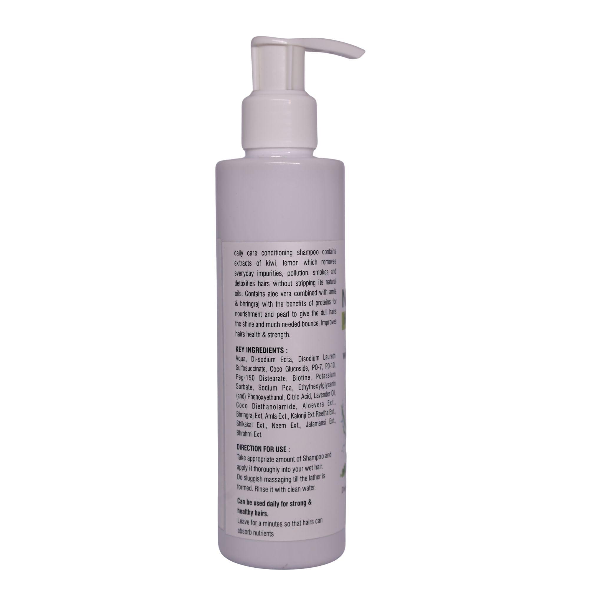 AADIYA PERSONAL CARE Nirgundi Herbal Shampoo with Amla Extract & Conditioner 200ml Nourishing & Repairing Hair Care 3