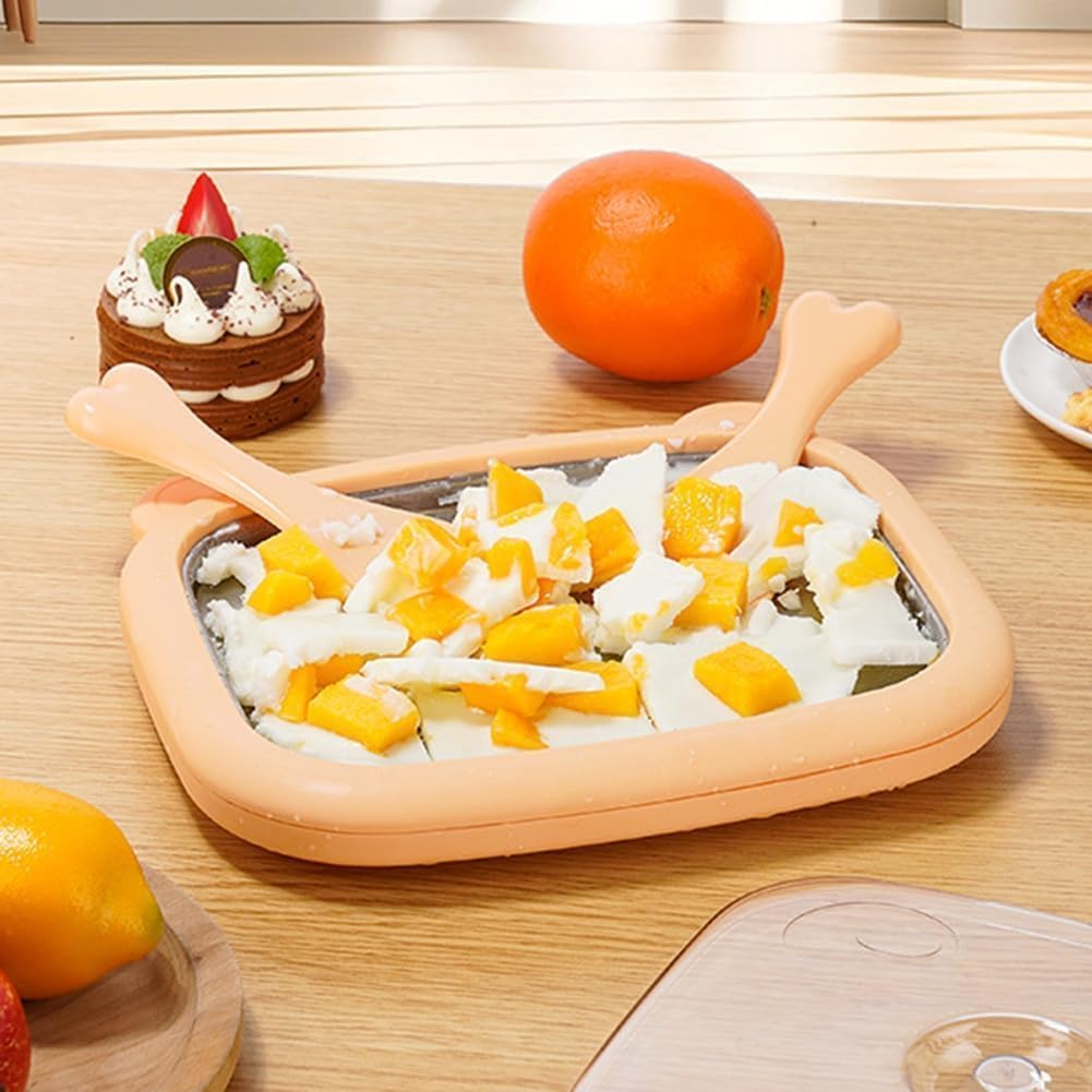 Instant Rolled Ice Cream Maker Instant Gelato Pan/Roll for Frozen Yoghurt, Gelato, Sorbet, Soft Serve, Slushy, Granita-image-47