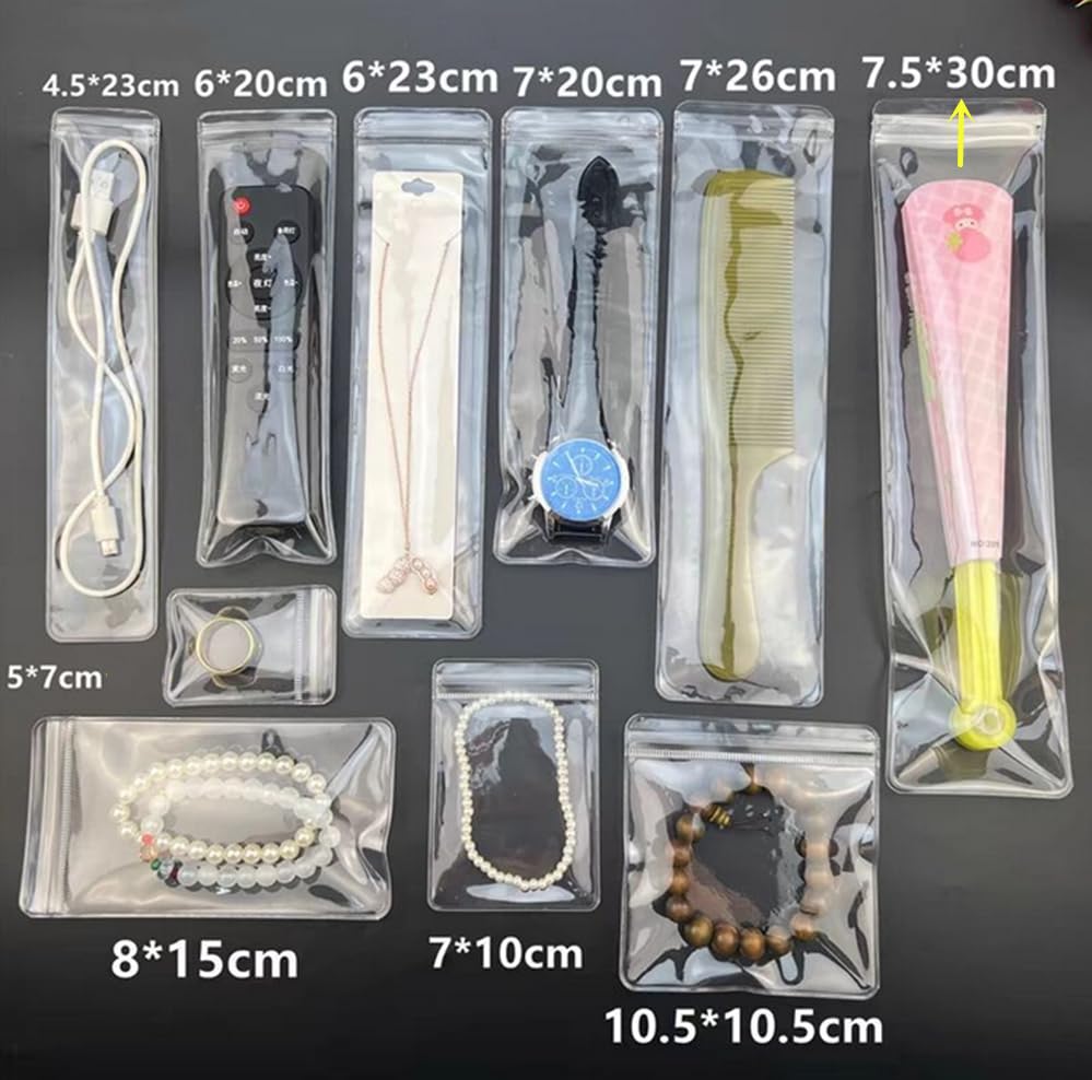 30 Stück Transparente Schmuckbeutel Mit Reißverschluss – 13x13 Cm, 5,9 Mm Dick, Aus EVA | Zur Aufbewahrung Von Ringe & Ohrringe