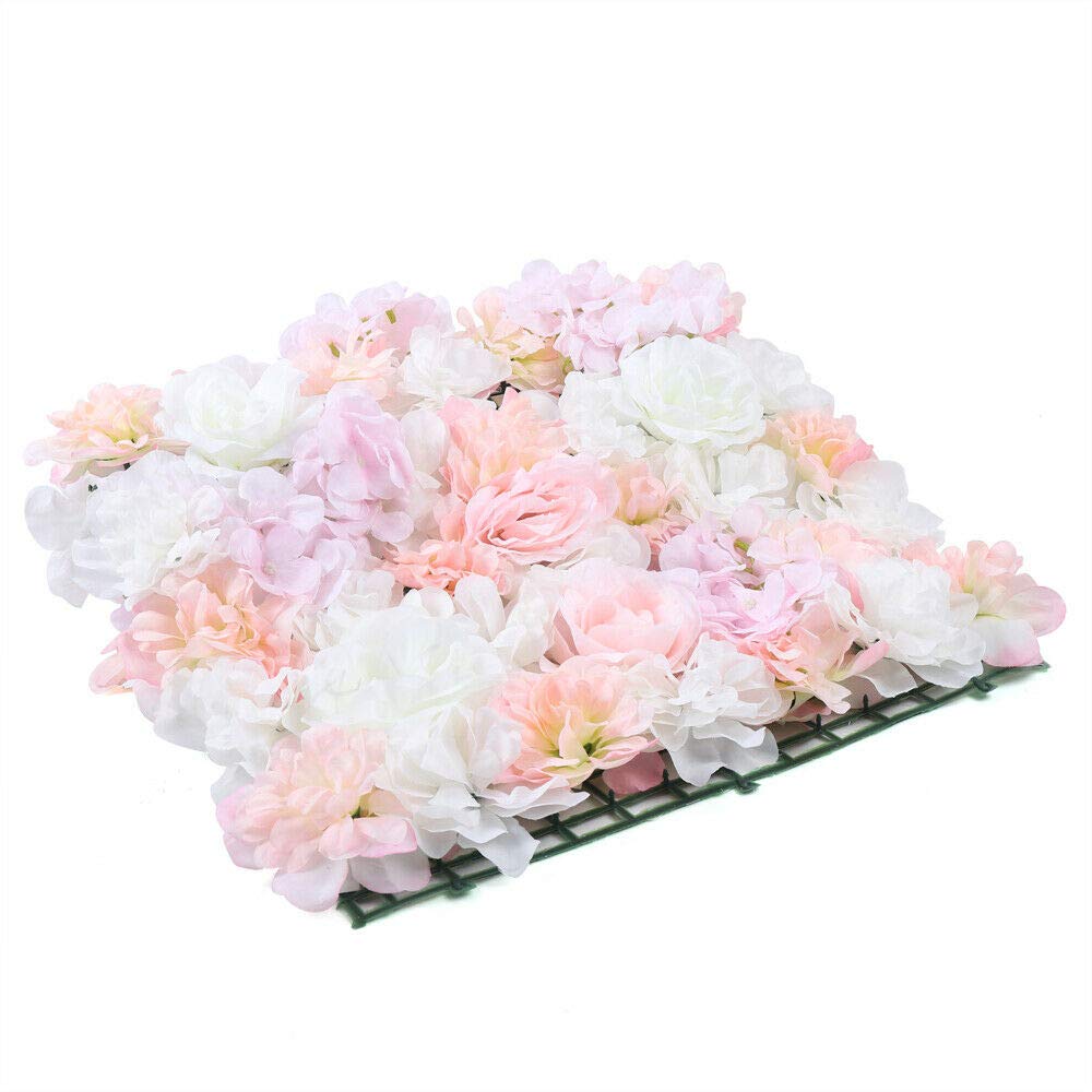 9/10/12/15/20x Künstliche Blumenwand Rosenwand 40x60cm, Romantische Rosenblumenwand Für Hochzeit Straße Hintergrund Farbwahl (Menge : 12 Stück,Farbe : Rosa)