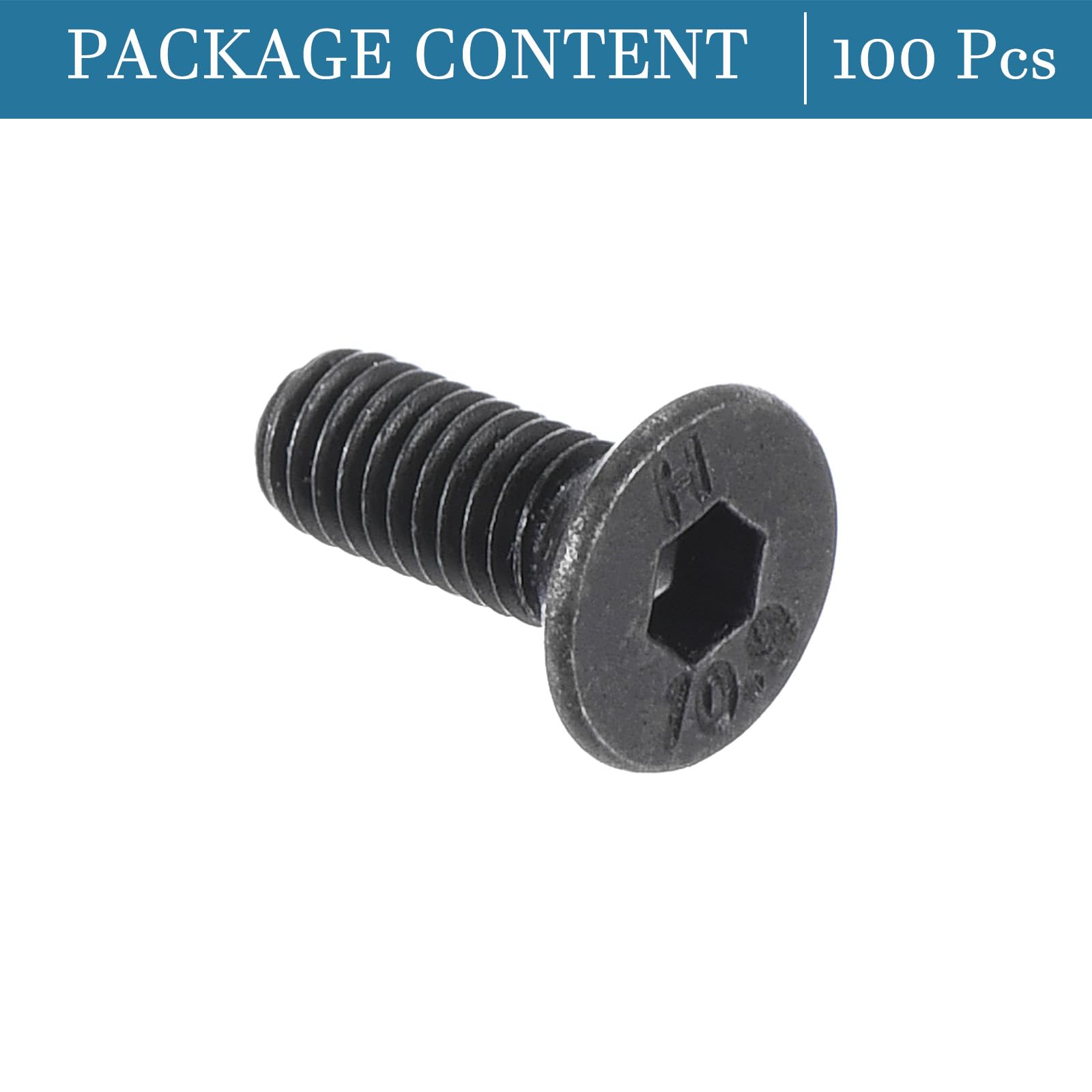 QUARKZMAN M3×50 Mm Inbusschroeven – 20 Stuks, 10.9 Gelegeerd Staal, Platte Kop, Verzonken, Voor Machines En Meubels