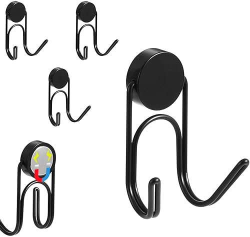 Buelkmag Gancho giratorio negro, ganchos resistentes, ganchos fuertes para colgar para parrilla de crucero, refrigerador, caja de herramientas,