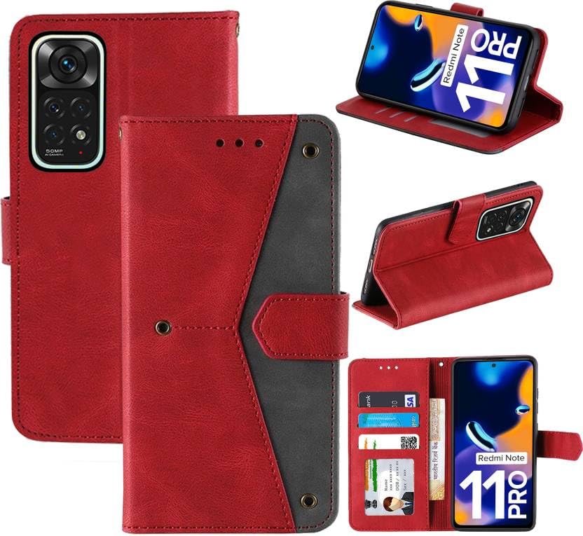 RAHISHI Artificial Leather Flip Cover Compatible for Redmi Note 11 PRO Plus 5G, 2201116SI, 2201116SI/UJ Designed Red (B0D98P8SFP) Amazon Price History, Amazon Price Tracker