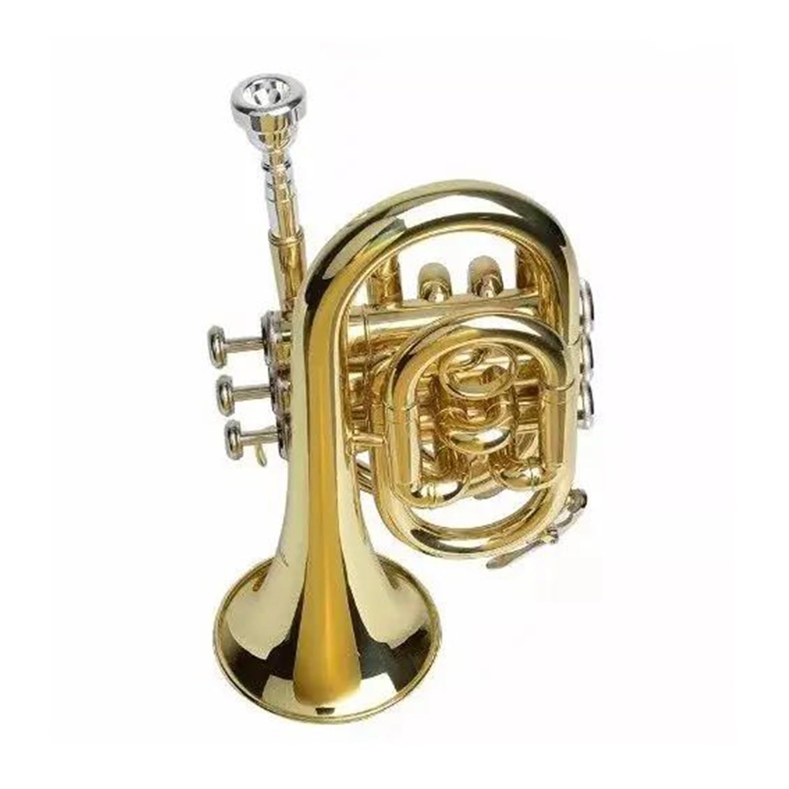 Trompeta Instrumento Musical Trompeta Plana B-key Trompeta De Bolsillo Banda Para Adultos Instrumentos Para Tocar