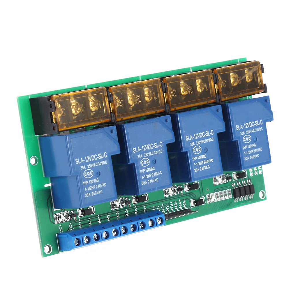 Scheda Espansione Modulo Relè 4 Canali 30A 12VDC per DSP AVR PIC ARM Controllo Industriale