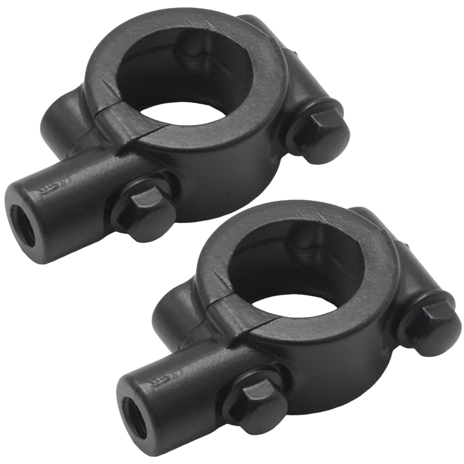 Photo 1 of Aynaxcol 7/8 inch 22mm Motorcycle Mirror Mount Clamp 8mm Thread Motorcycle Mirrors Mounts Adapter, Handle Bar Clamps for Motorcycles ATV Scooter Bike Bicycle Handlebar Mirror Bracket Holder 2Pcs Black