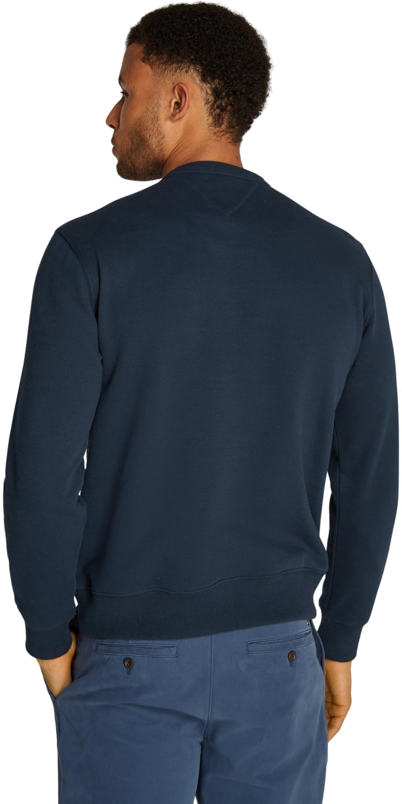 Tommy Hilfiger Herren Sweatshirt Monotype Label Rundhalsausschnitt, Blau (Night Sky), M – Ansicht 2