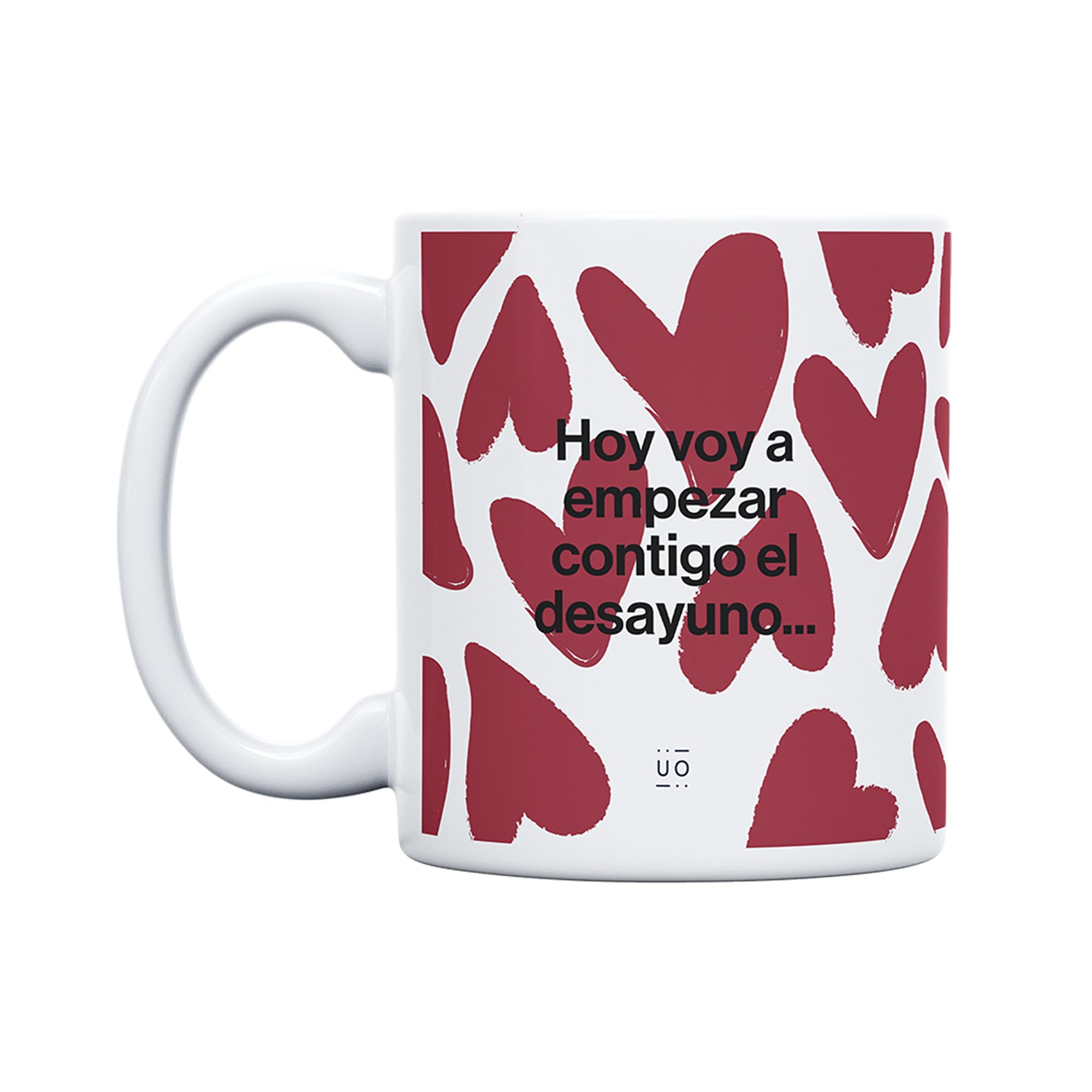 UO Mug with Message Breakfast Gift for Couples Original Valentine's Day Gift 350ml Ceramic
