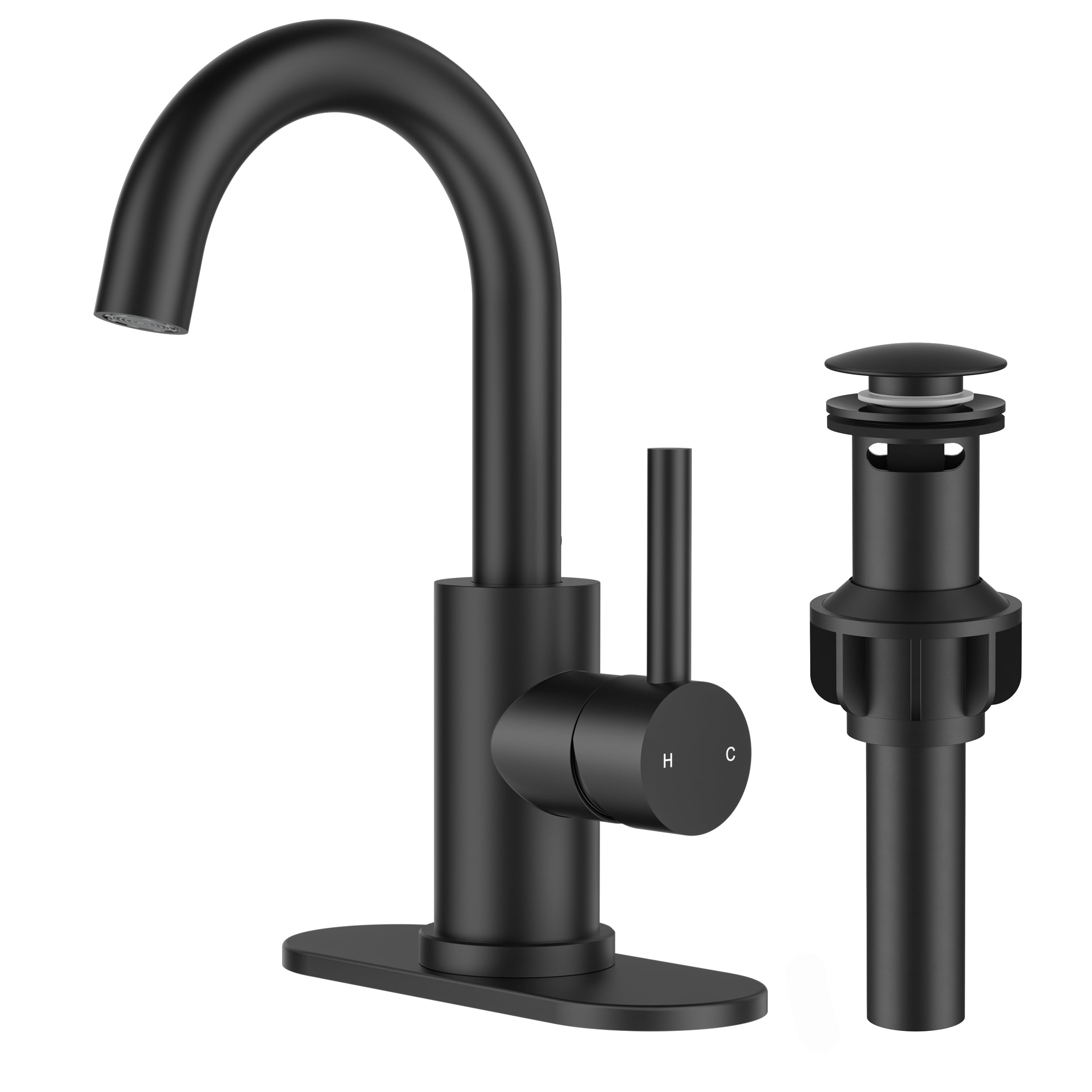 FORIOUS 360 Swivel Black Faucet
