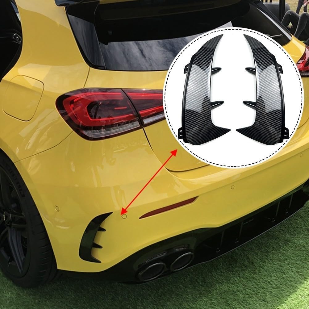 Spoiler Splitter paraurti Posteriore, per Mercedes-Benz Classe A W177 A200 A220 A35 2018-2022 Hatchback, Canards (Carbonio)
