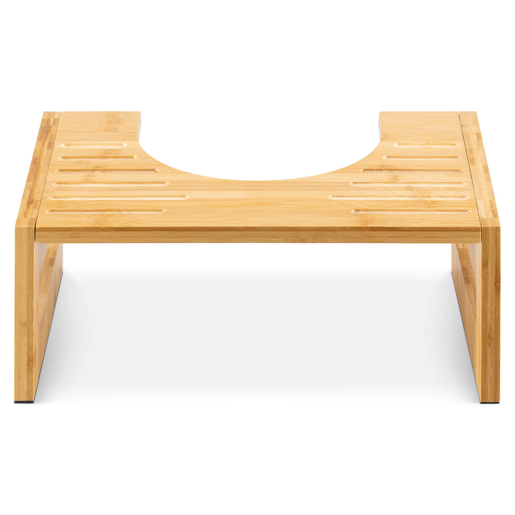 Navaris Supporto Poggiapiedi Bagno WC - Sgabello Toilette in Legno bambù - Scalino Poggia Piedi per Seduta Comoda su Toilet Water - Rialzo Ginocchia