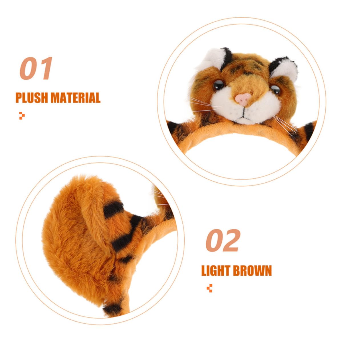 Healvian 10 Pezzi Cerchietto Orecchie di Felino in Peluche per Bambina