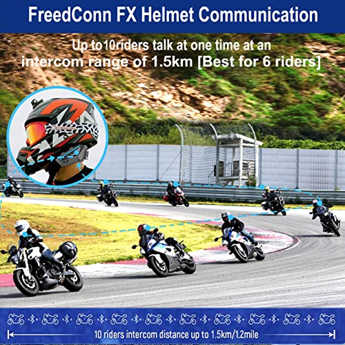 FreedConn FX 10 Riders Motorcycle Bluetooth Headset with Music Sharing - Image 2
