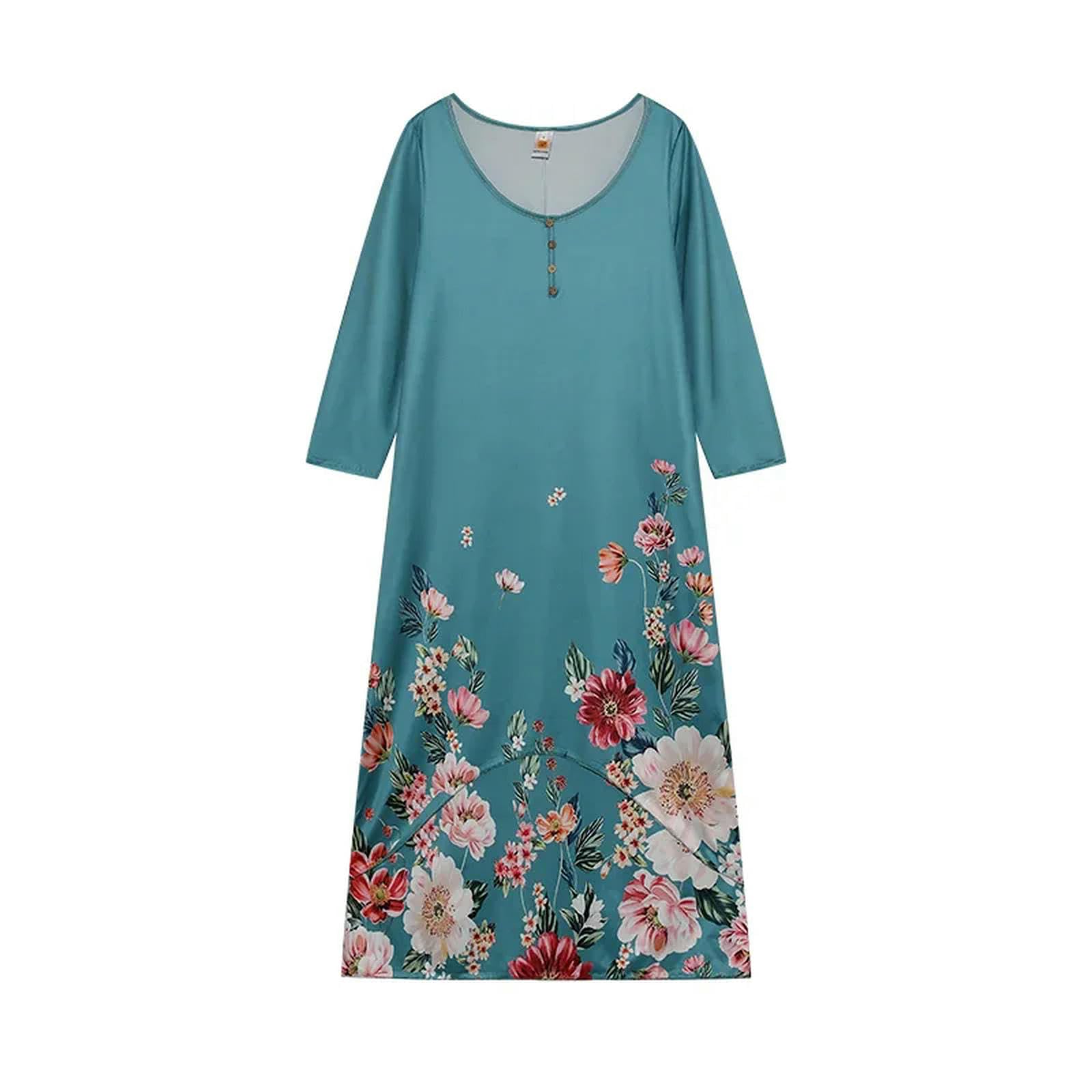 Robe manches longues imprimée et asymétrique : le confort fluide et stylé