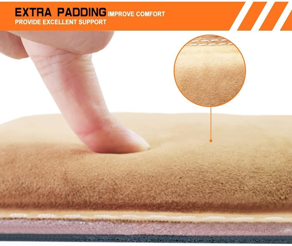 Leather Weight lifting Belt for Men - 6 Inch Padded Lumbar Back Support Belts, Workout Waist Brace for Weightlifting Powerlifting Deadlifts Squat Strength Training Fitness - Image 2