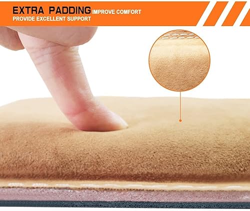 Miniatura 2 de Cinturón de cuero para levantamiento de pesas para hombres, cinturones acolchados de apoyo lumbar de 6 pulgadas, cinturón de entrenamiento para