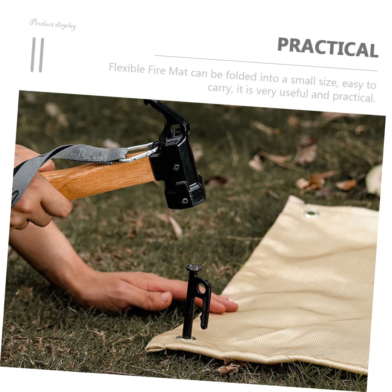 FUNOMOCYA Fire Retardant Blanket Portable Camping Gear Outdoor Fireproof Mat BBQ Heat Shield Easy to Clean