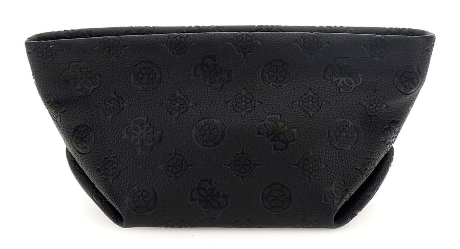 GUESS Kulturbeutel Helina Top Zip Cosmetic Bag Black Logo schwarz
