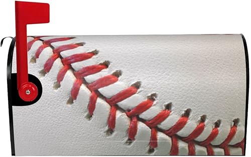 Cubierta de buzón con estampado de pelota deportiva, cubierta magnética de tamaño estándar de 18 x 21 pulgadas, para decoración de buzones de jardín