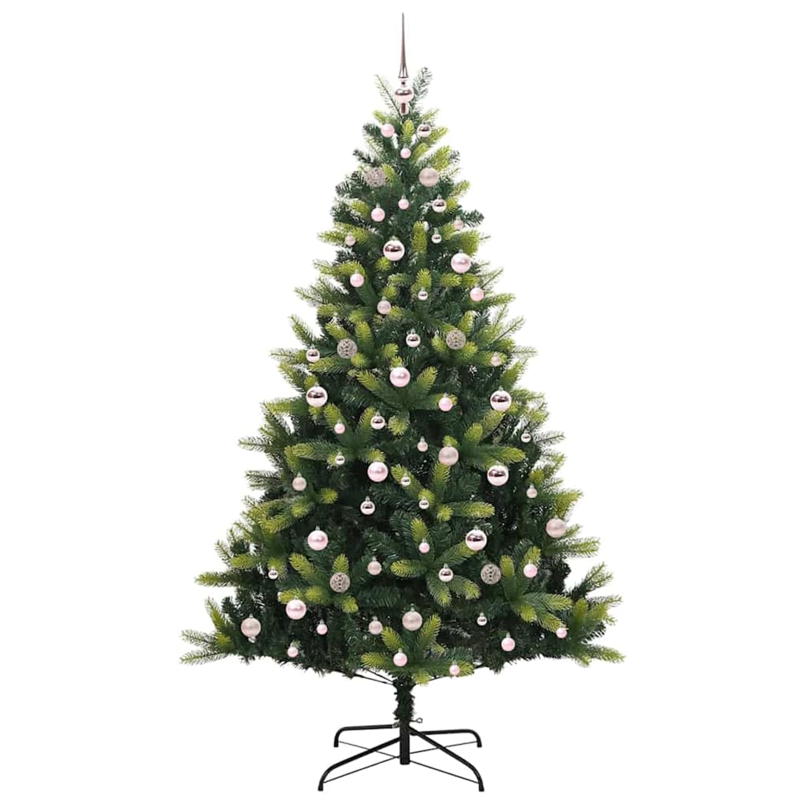 Gecheer Albero di Natale LED 210 cm, con rami in PVC e PE, illuminazione calda, per interni e giardini
