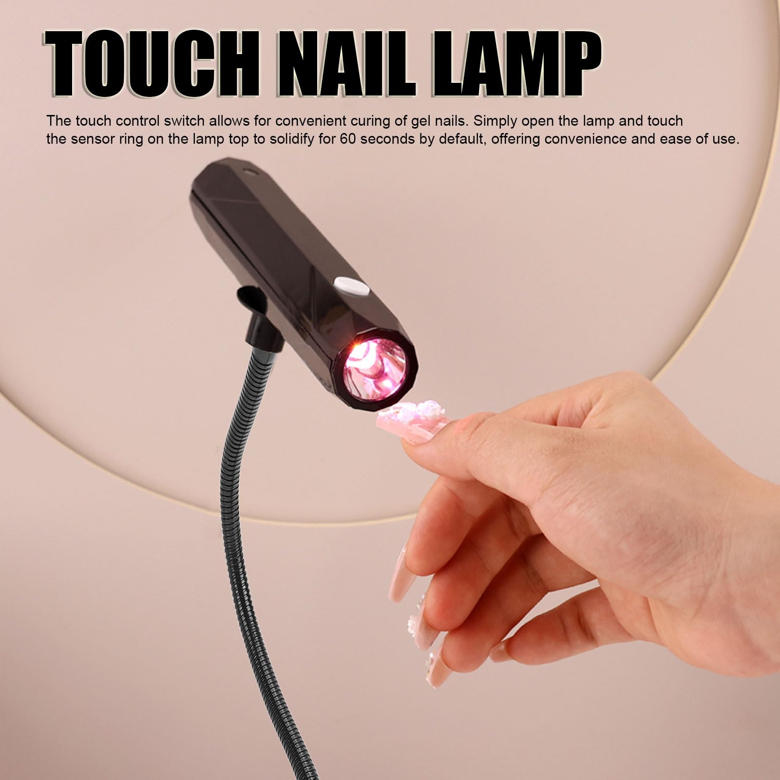GOTOTOP LED Lamp, USB Gel Nail Lamp Rotatable with Gooseneck Gel Cherry Lamp and Timer, for Nail Polish, for Curing Nail Glue Nail Tips