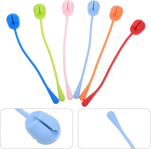 Miniatura 8 de 16pcs Silicone Cord Ties Travel Cable Organizers Reusable Cable Straps for Desk Charging Appliance Cord Management Home Office Storage