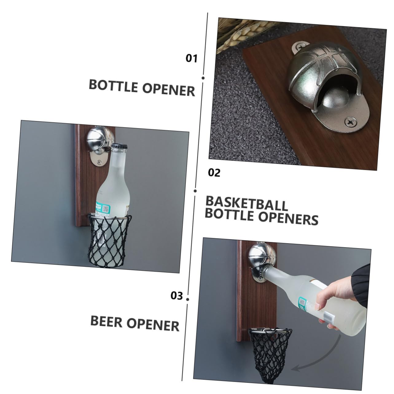 1pezzi Apribottiglie Inossidabile Basket Gadget Per e Bar Installazione Facile e Strumento Per Aperitivi e Bevande