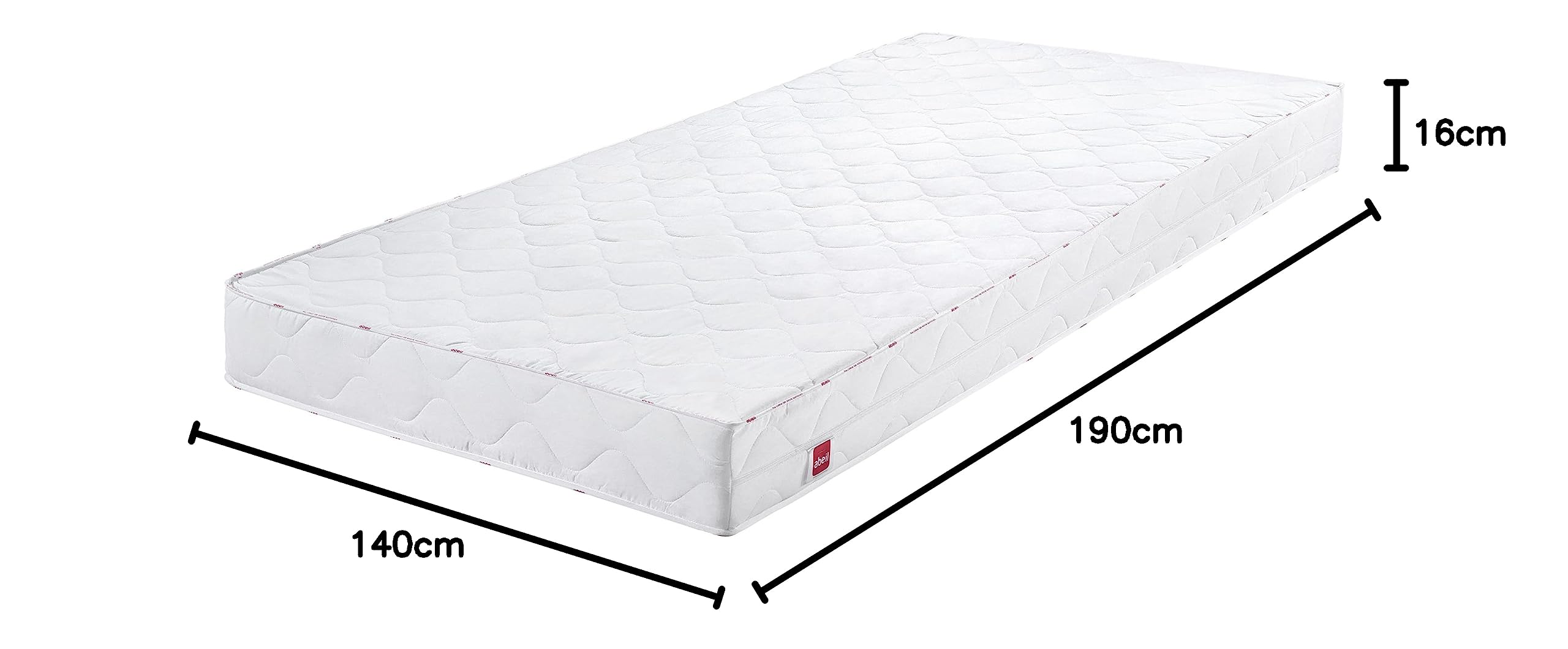 Abeil 1500001023 materac kieszeniowy biały 190 x 140 x 16 cm