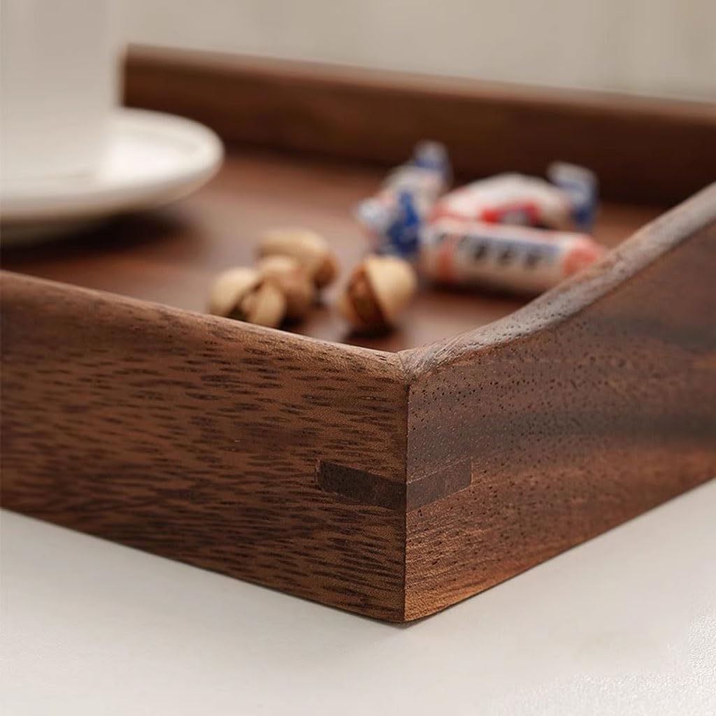 Bandejas Servir Comida Bandeja De Servicio Madera Maciza For Restaurante, Té Rectangular For El Hogar, Café For La Sala Estar Mesa Cama