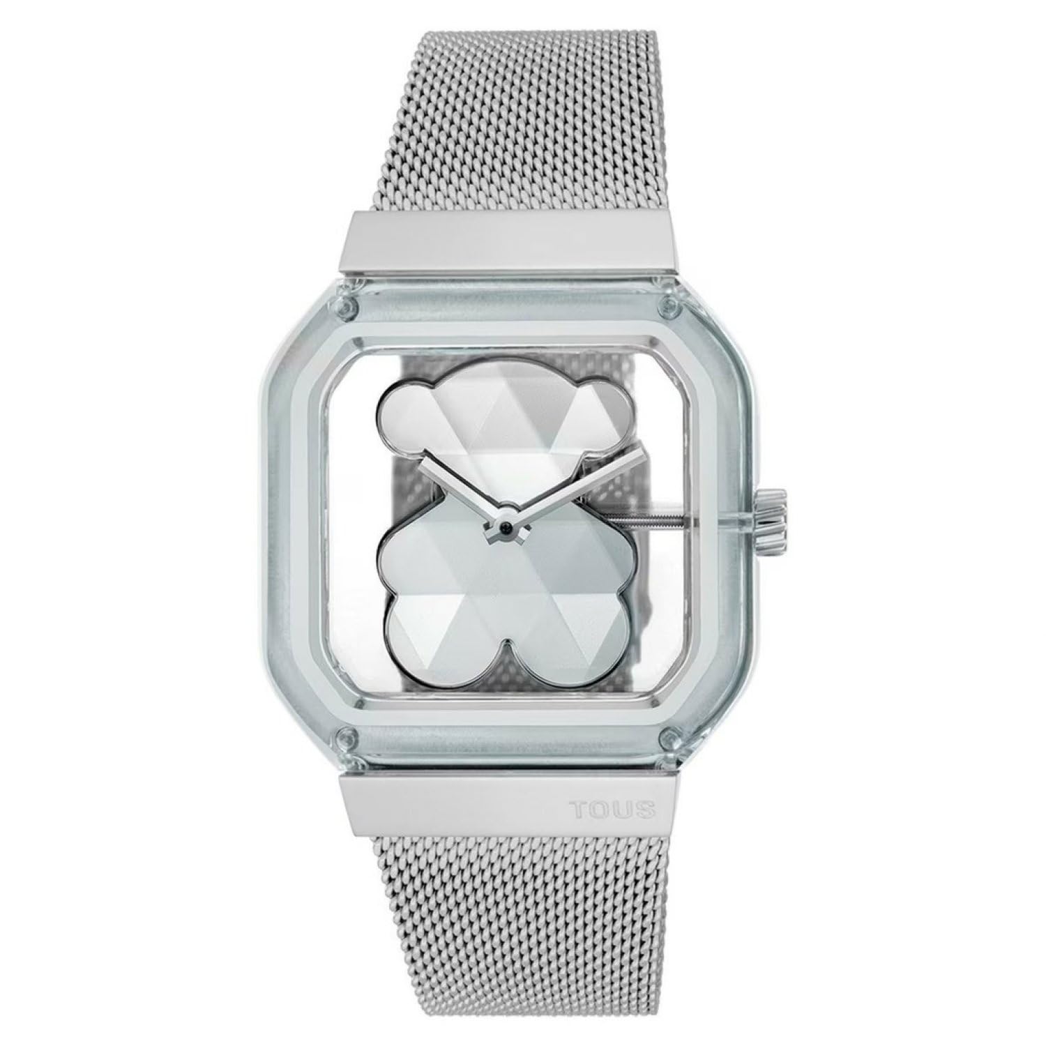 TOUS Reloj analógico con Brazalete de Acero D-​Bear Party (Plata)