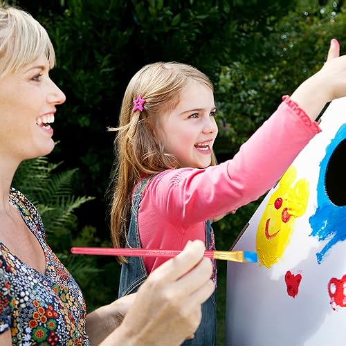 Miniatura 6 de Transon Juego de 12 pinceles para acuarela acrílica, gouache, óleo, pintura artesanal, color rosa