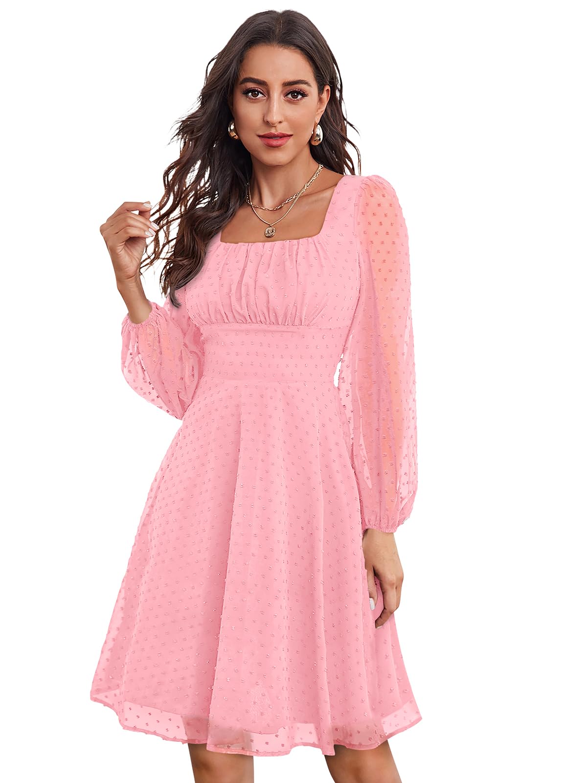 illi london Women's A-LINE Chiffon Maxi Knee Length Dress-picture-16