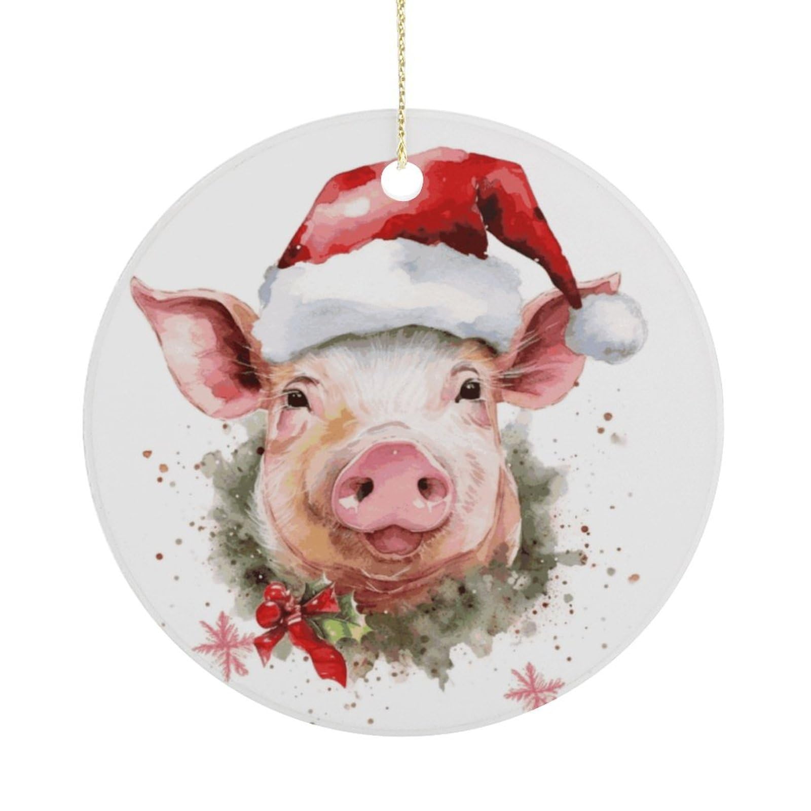 Adfgyerh Women's Style Smiling (2) Hanging Ceramic Ornaments, Christmas Tree Decorations, Funny Home Decor Gifts For Sisters & Work Best Friends