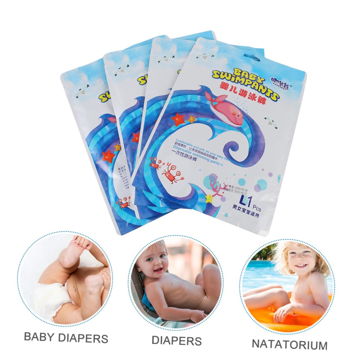 BESTonZON 15 Piezas Nadar Pañal Recién Nacido Pañal De Natación Reutilizable Bañador De Bebe Bañadores De Bebe Pañal De Pantalones Antifugas Desechable Bebé
