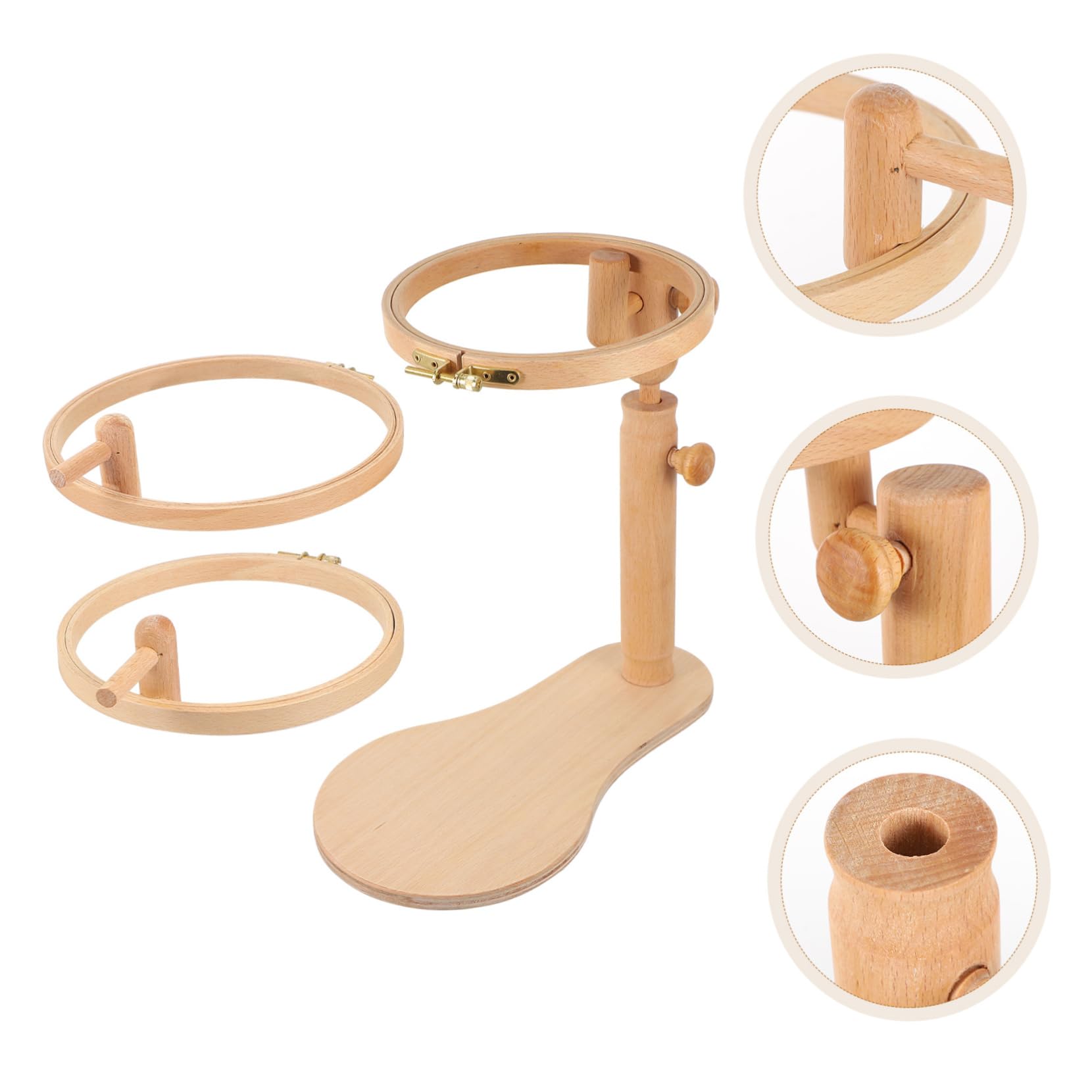 HOODANCOS Bastidor De Bordado Ajustable De Madera Soporte Para Punto De Cruz Marco De Bordado Para Manualidades Para Bordar Casa