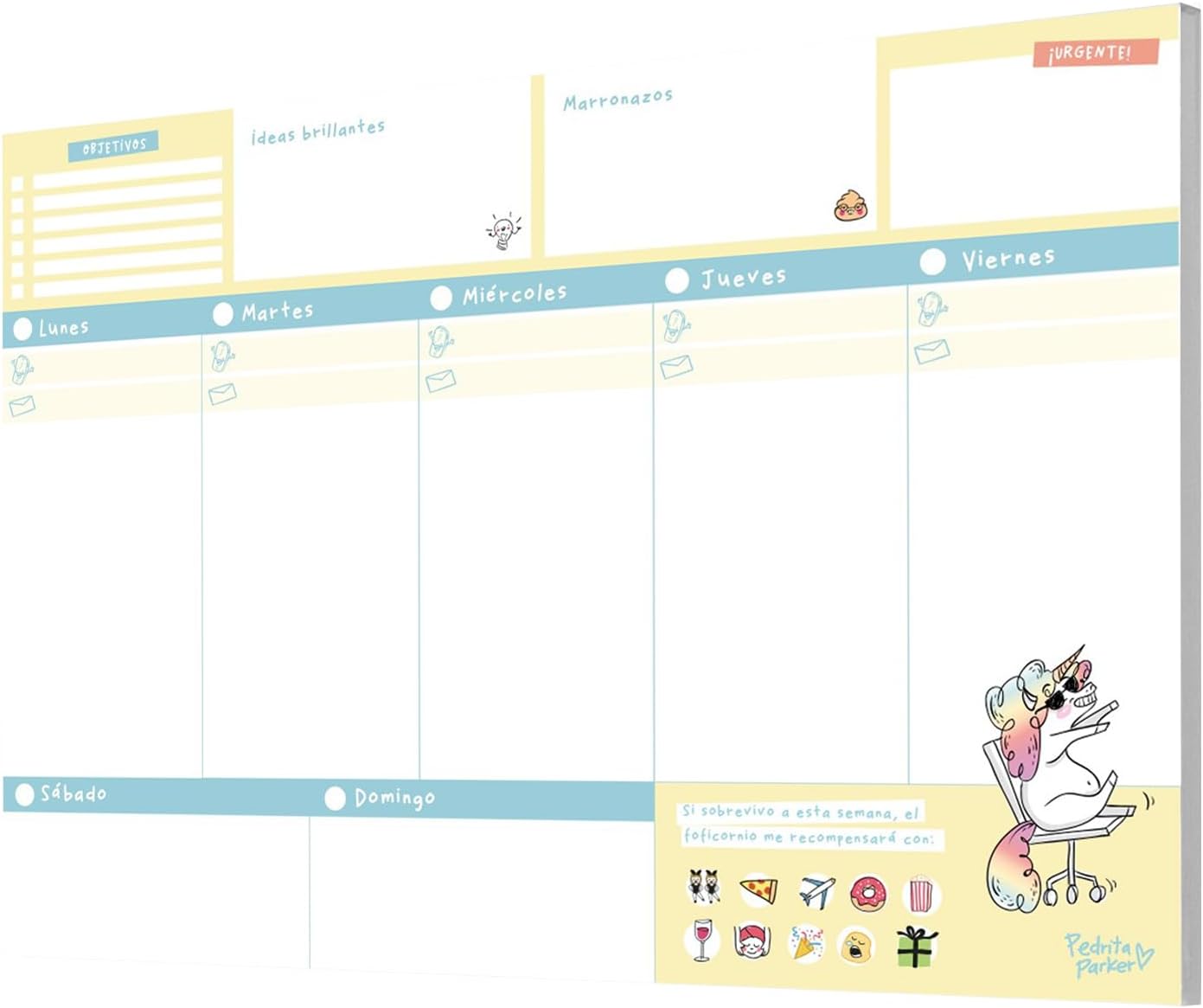 449 Weekly Planner with Foficorn Design, A4, 210 x 297 mm