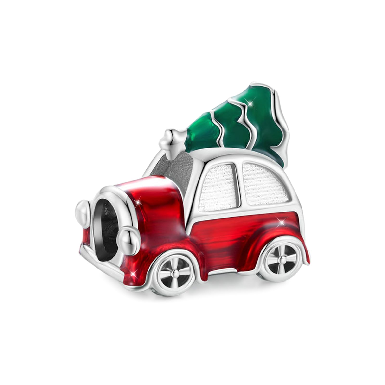 GNOCE Christmas Charm Sterling Silver Pendant Bead