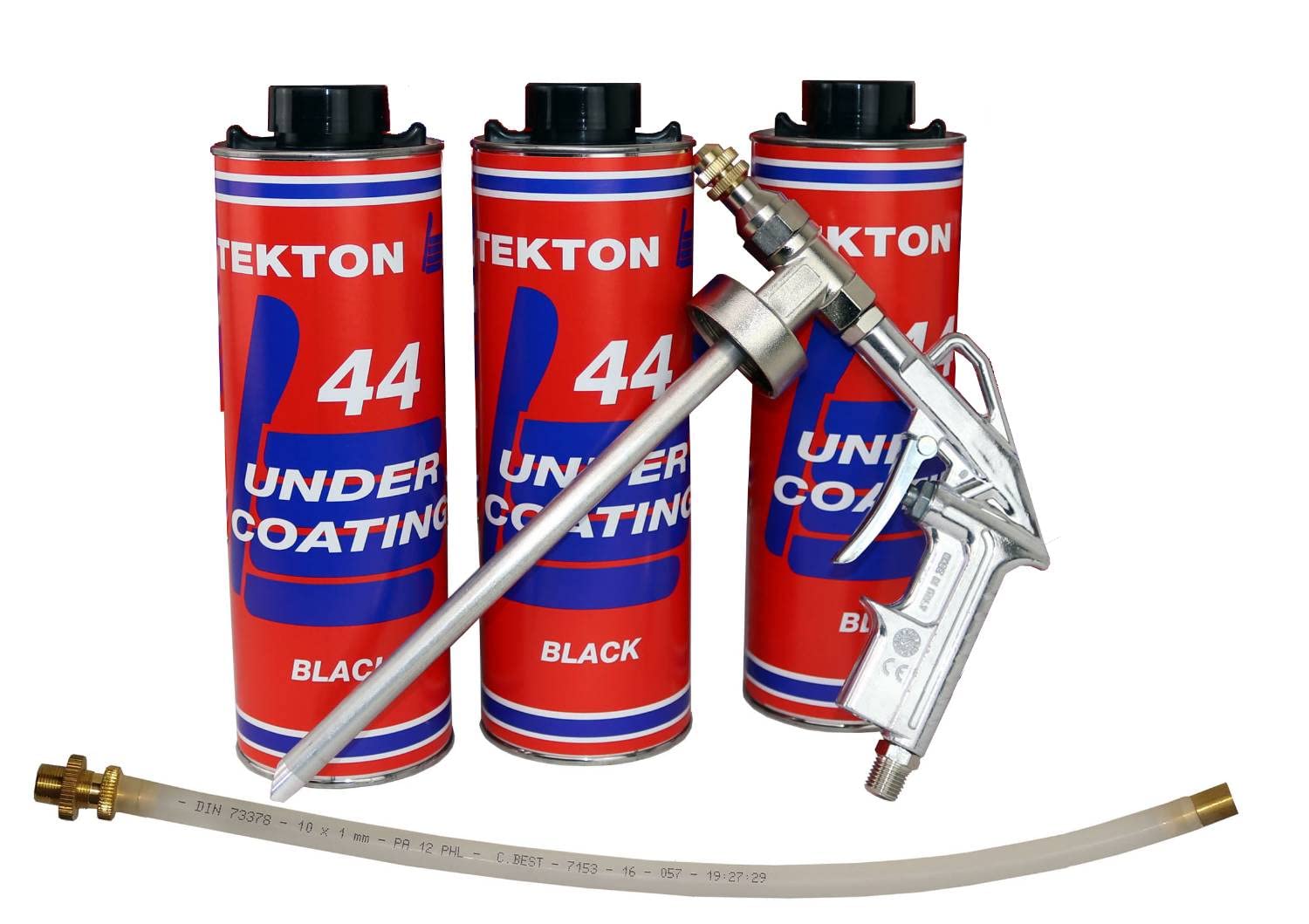 Automotive Undercoating Spray for Vehicles - 3 Cans, Sprayer, Wand Kit