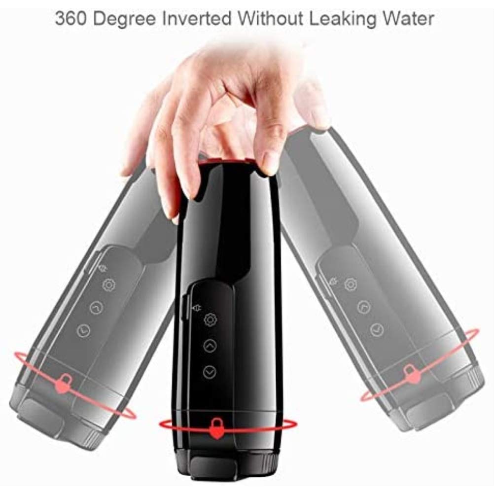 12V Auto Reizen Elektrische Waterkoker, Auto Verwarming Mok met Anti-morsen Deksel, Draagbare Koffie Reis Cup 20 ℃ ~ 90 ℃ Variabele Temperatuurregeling Waterkoker voor Thee/Melk, 304 Roestvrijstalen Fles