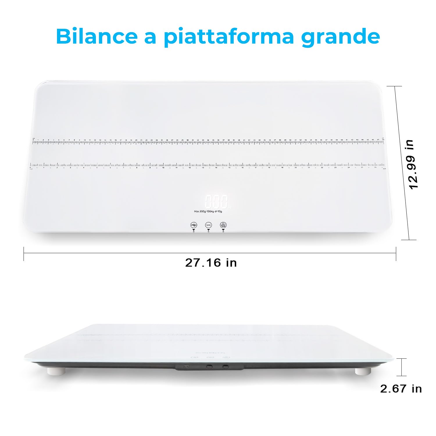 UNIWEIGH Bilancia digitale per animali domestici, 200 libbre x 10 g, ad alta precisione, bilancia per animali domestici con 3 unità di pesatura/funzione tara/tenuta, bilancia per bambini per animali