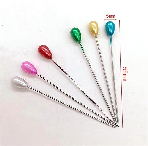 Miniatura 2 de 200 alfileres de ramillete con forma de lágrima y perlas, para coser para boda, para manualidades, joyería, costura, decoración de flores