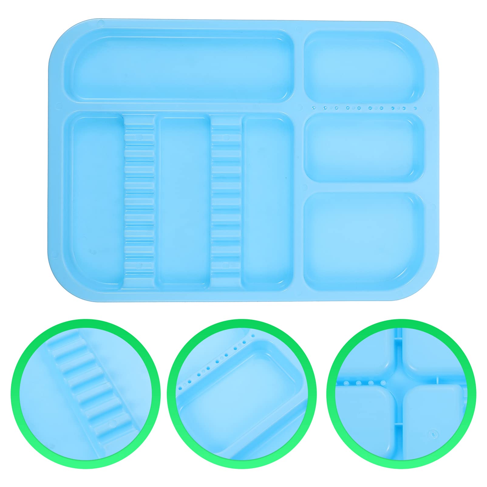 spazzolone Vassoio dentale Vassoio medico in plastica Vassoio for dentista professionale Vassoi for strumenti chirurgici medici Set di strumenti dentali autoclavabili Kit di strumenti for dentisti Blu