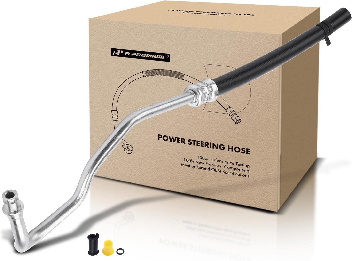 A-Premium Power Steering Return Hose Line Assembly Compatible with Cadillac CTS 2008-2014 Gear to Cooler RWD