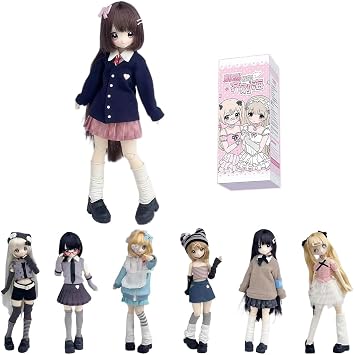 niannyyhouse BJD Blind Box Figurines, Denpa Girl Series, Ball Jointed Doll with Clothes, Dress-up Collectible Action Figure 1PC