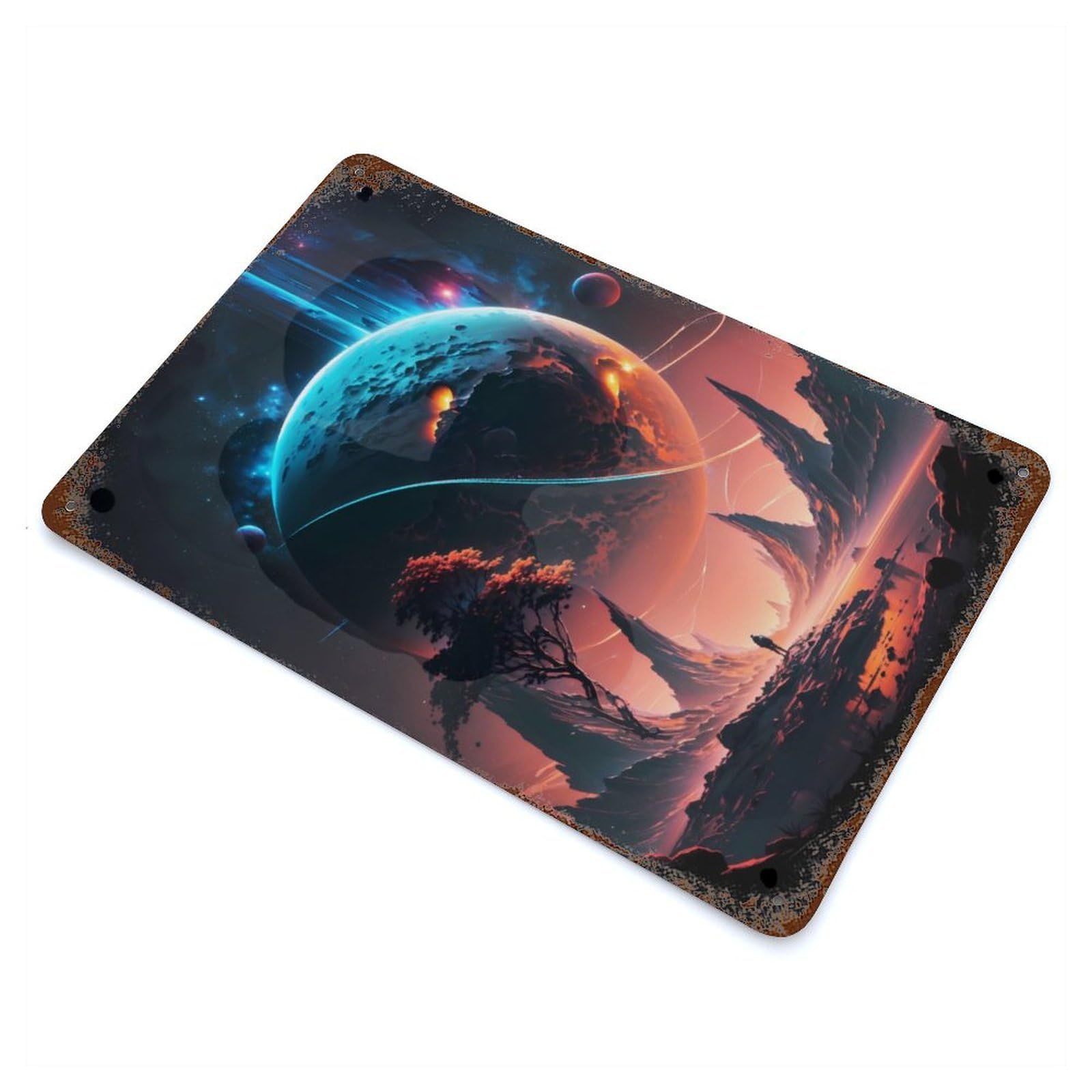 Astral Wanderer Decorative Tin Sign 11.8"x7.9", Ideal for Cafe, Home Bar And Lounge Decor