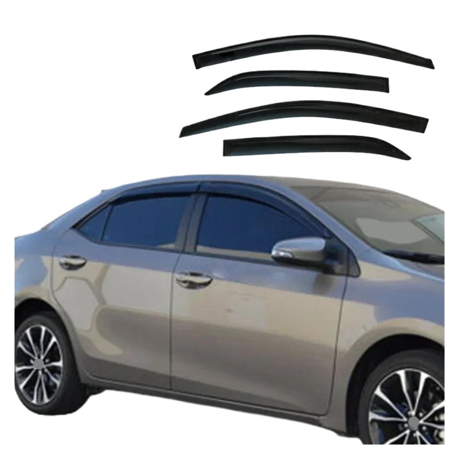 Deflettori for finestrini laterali Compatibile per Toyota Corolla E170 2014 2015 2016 2017 2018 visiere vento deflettore protezione solare pioggia Vent Cover